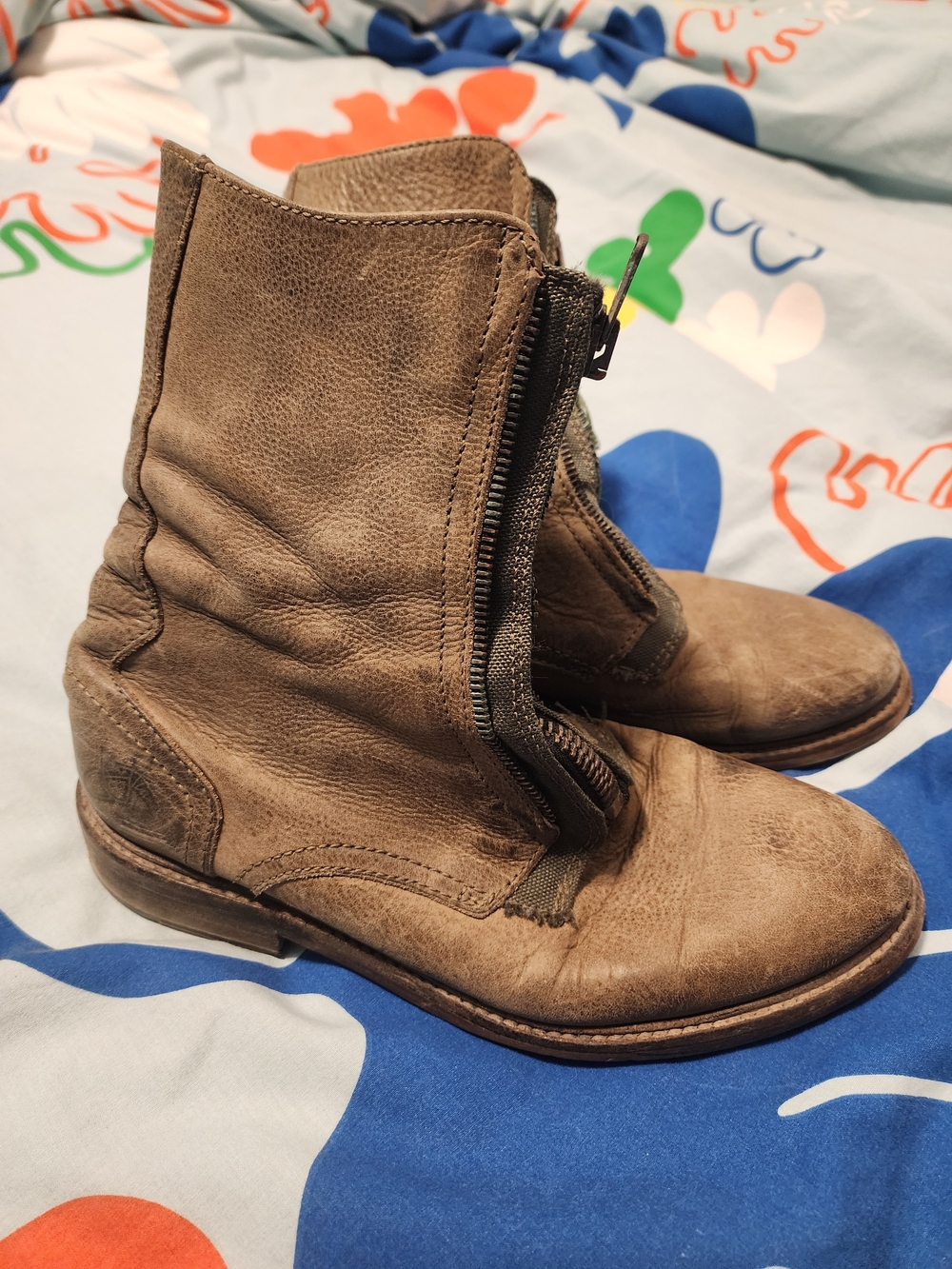 John Fluevog Khaki Mid-calf Boots